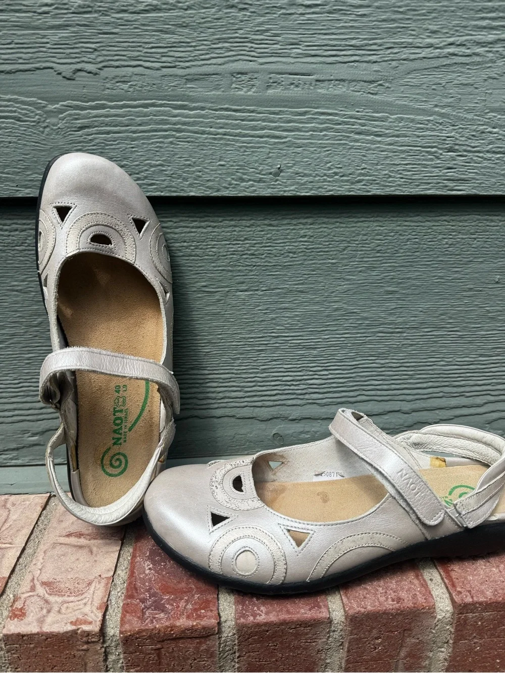 Naot Beige/Taupe Mary Jane Comfort Flats